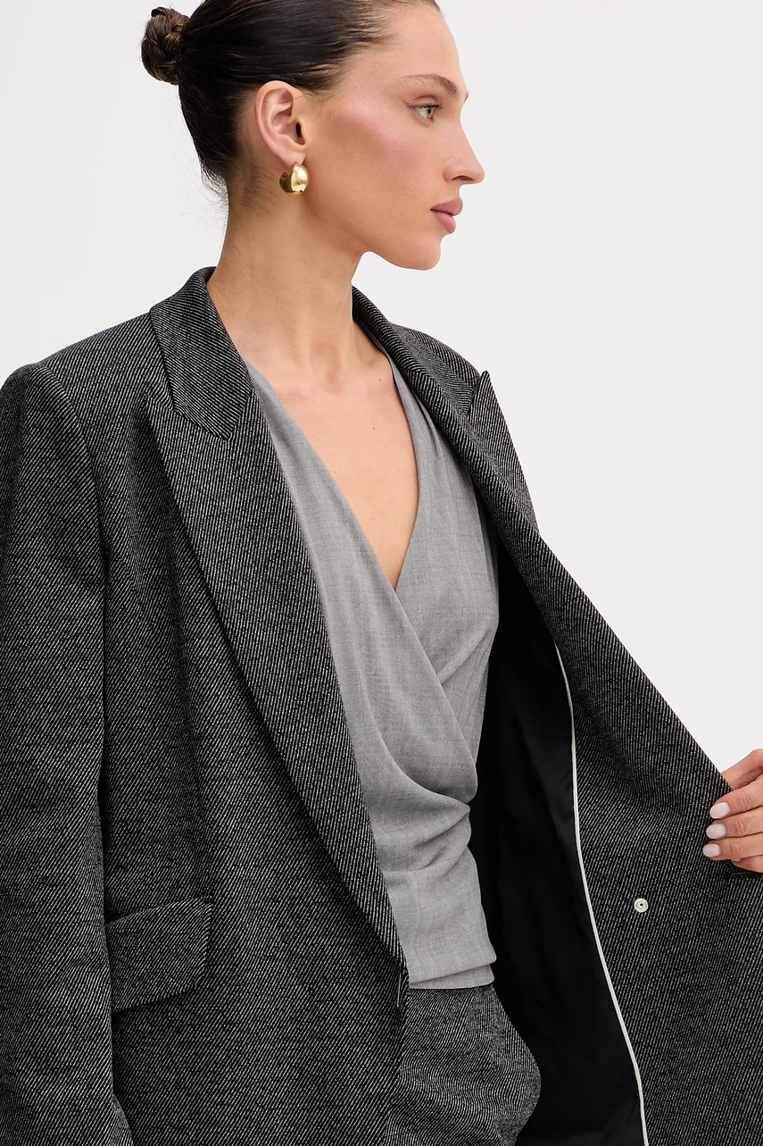 Σακάκι BOSS χρώμα: γκρι, 50545978 φωτογραφία