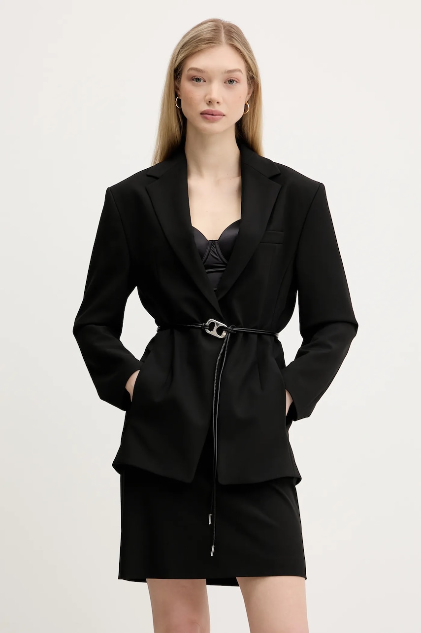 HUGO sacou culoarea negru, un singur rând de nasturi, uni, 50542622