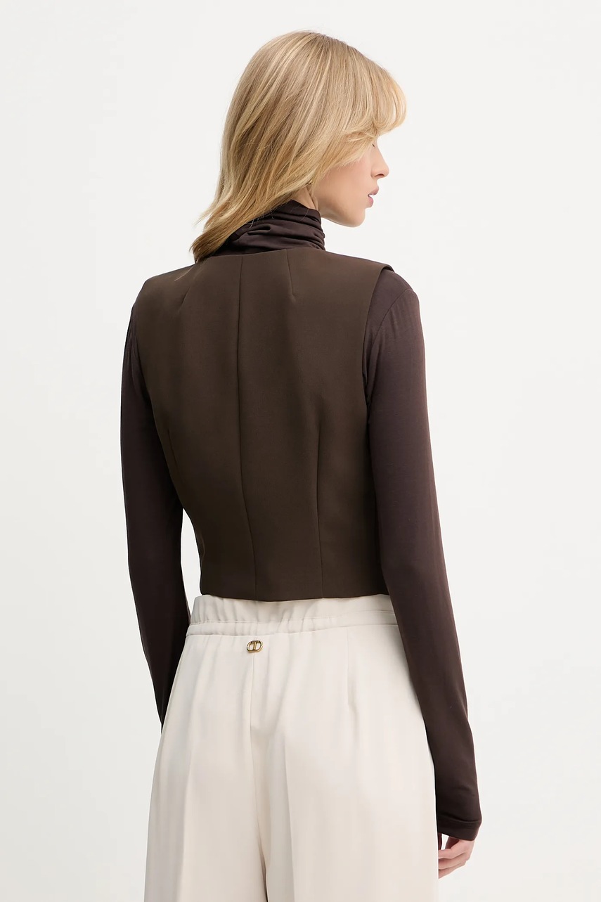 Γιλέκο Guess THEOLINE χρώμα: καφέ, W5YH55 WGHC2 φωτογραφία