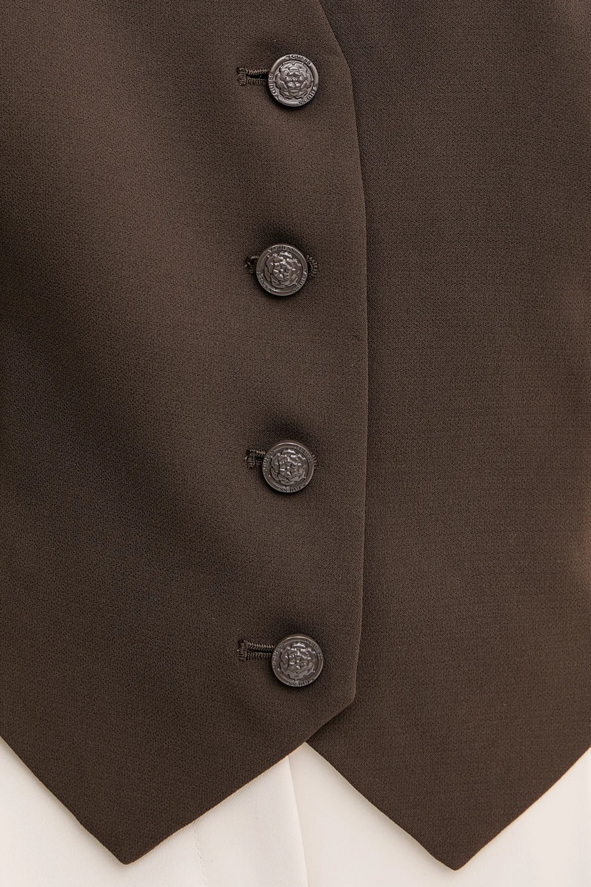 Γιλέκο Guess THEOLINE χρώμα: καφέ, W5YH55 WGHC2 φωτογραφία