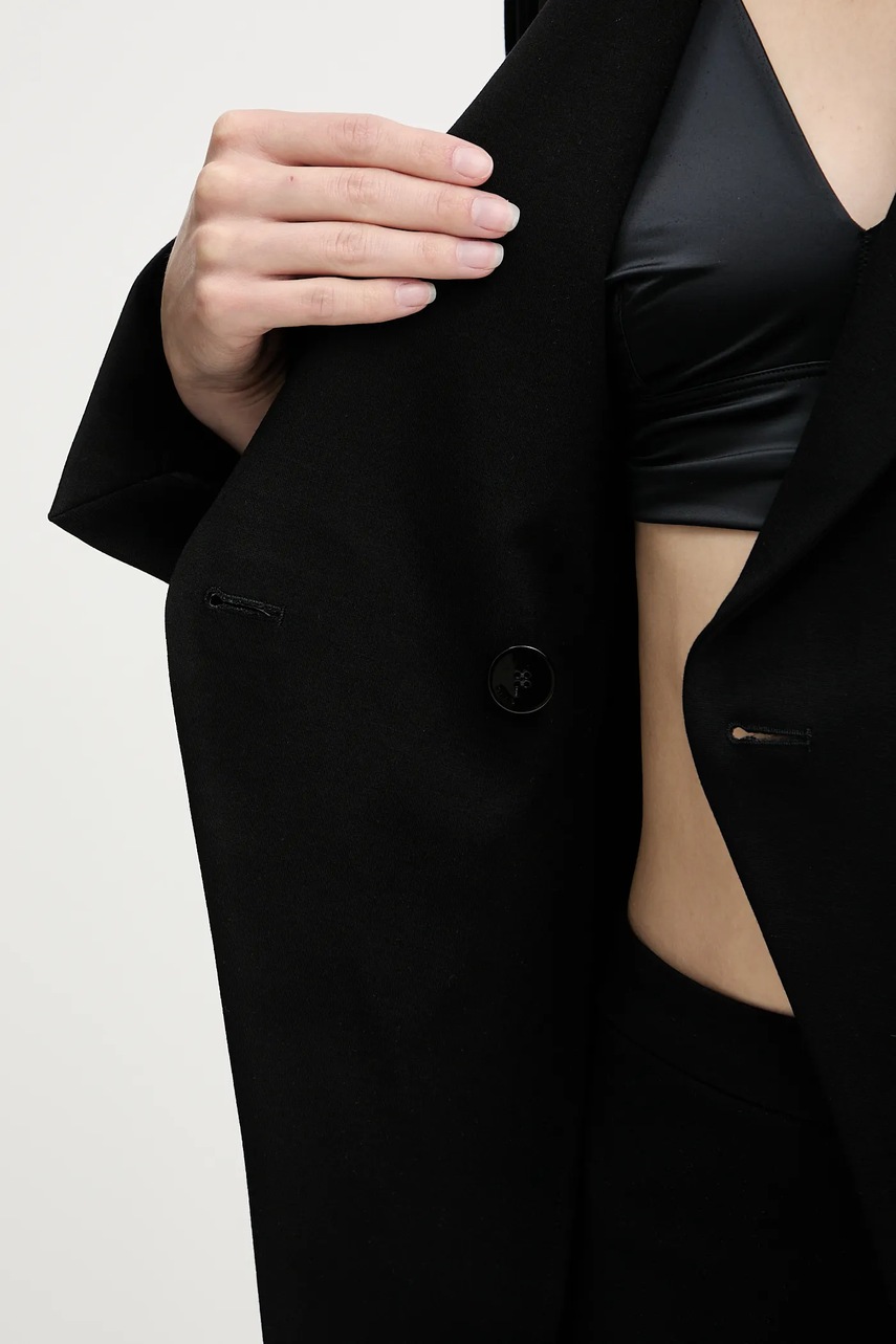 Σακάκι Pinko χρώμα: μαύρο, 105573 A24C φωτογραφία