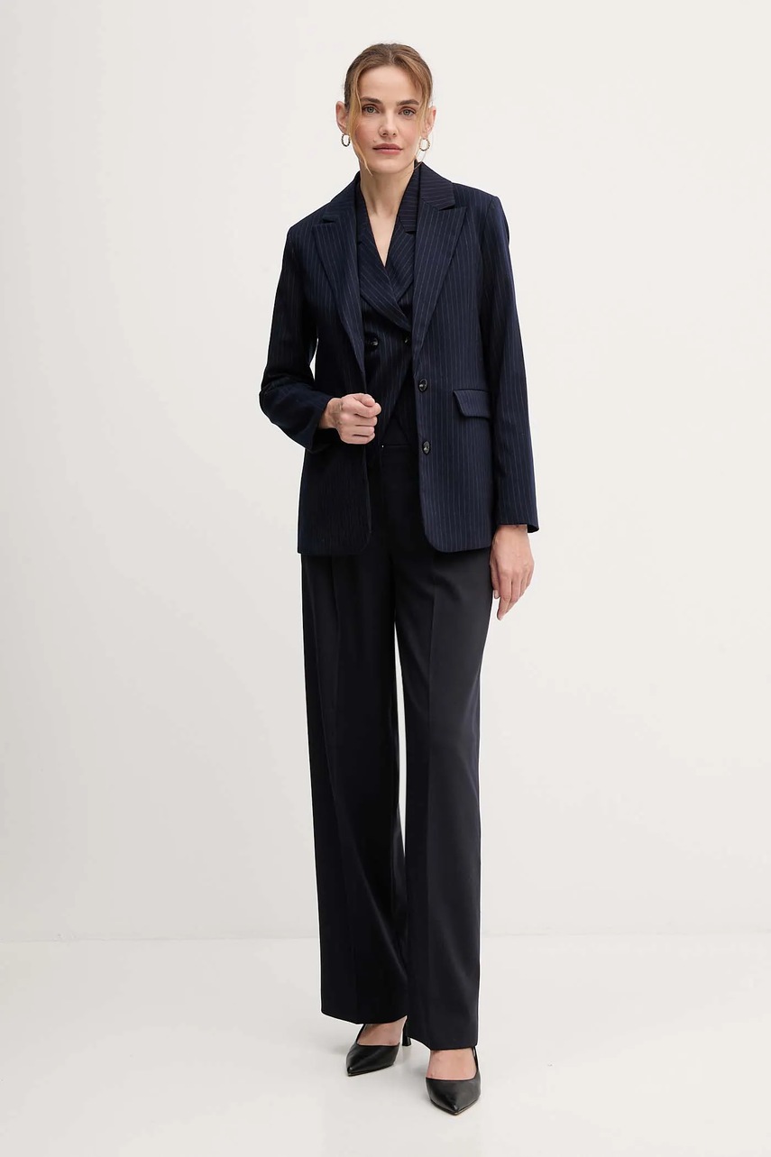 Пиджак United Colors of Benetton цвет синий однобортный узор 2X8MDW02H