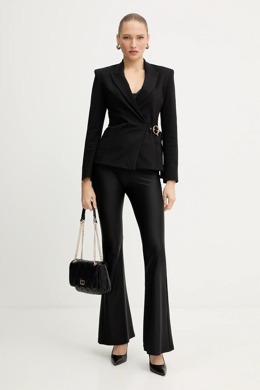 Пиджак с добавлением вискозы Just Cavalli цвет чёрный однобортный однотонный 79PAQ705 J0092