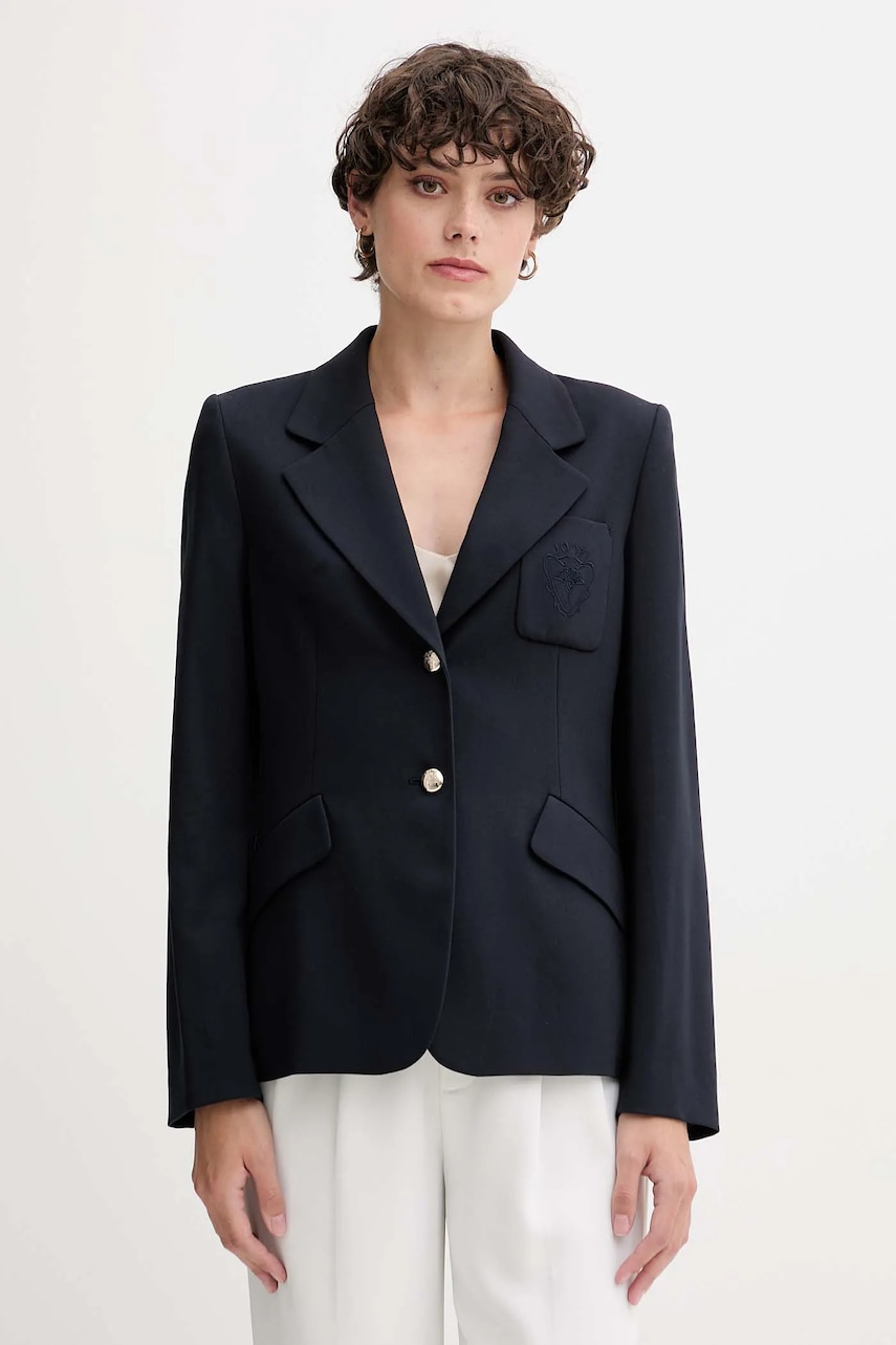 Joop! sacou culoarea bleumarin, un singur rând de nasturi, uni, 30048838