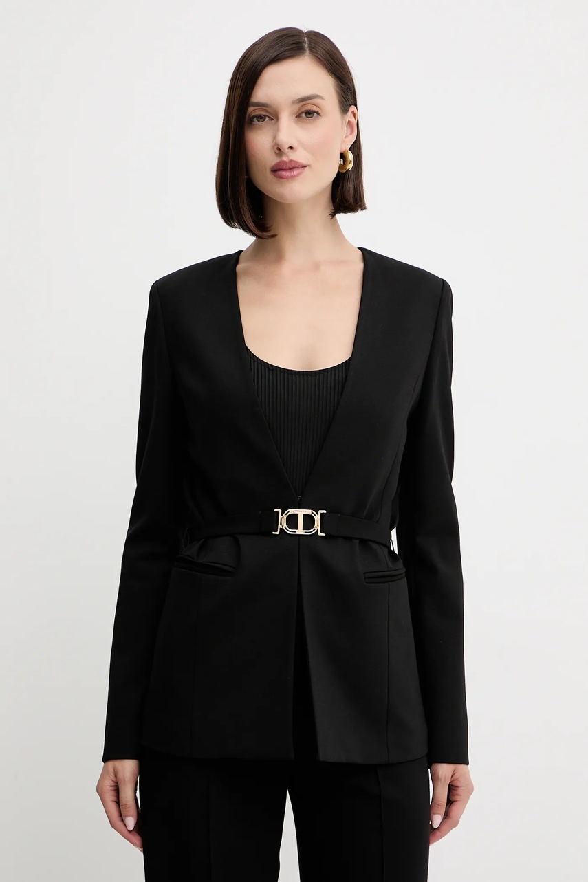 Levně Sako Twinset černá barva, 252TP2600