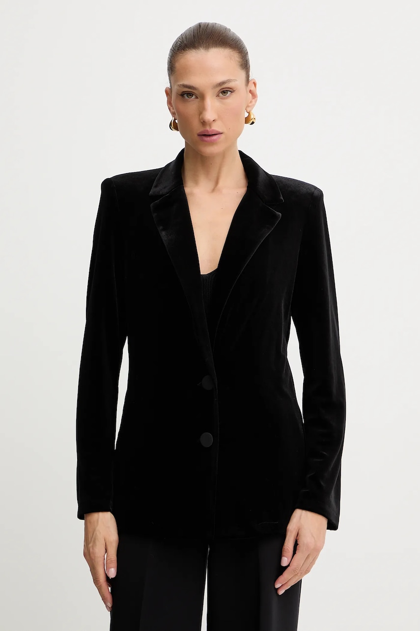 Armani Exchange sacou culoarea negru, un singur rand de nasturi, uni, XW000789 AF16147