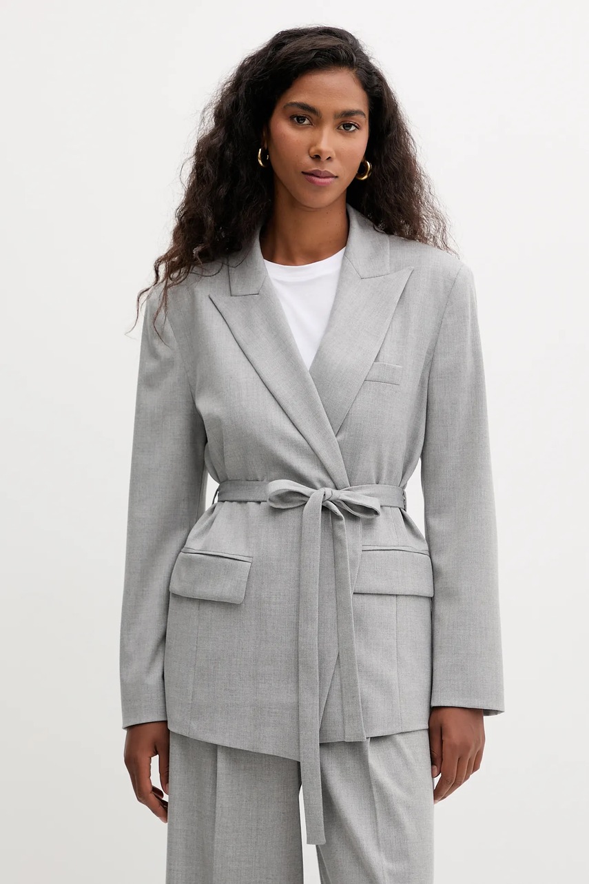 Marella sacou Emme by Marella culoarea gri, desfacut, uni, 2525046151200