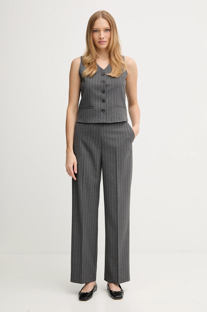 Безрукавка Tommy Hilfiger цвет серый однобортная WW0WW46661