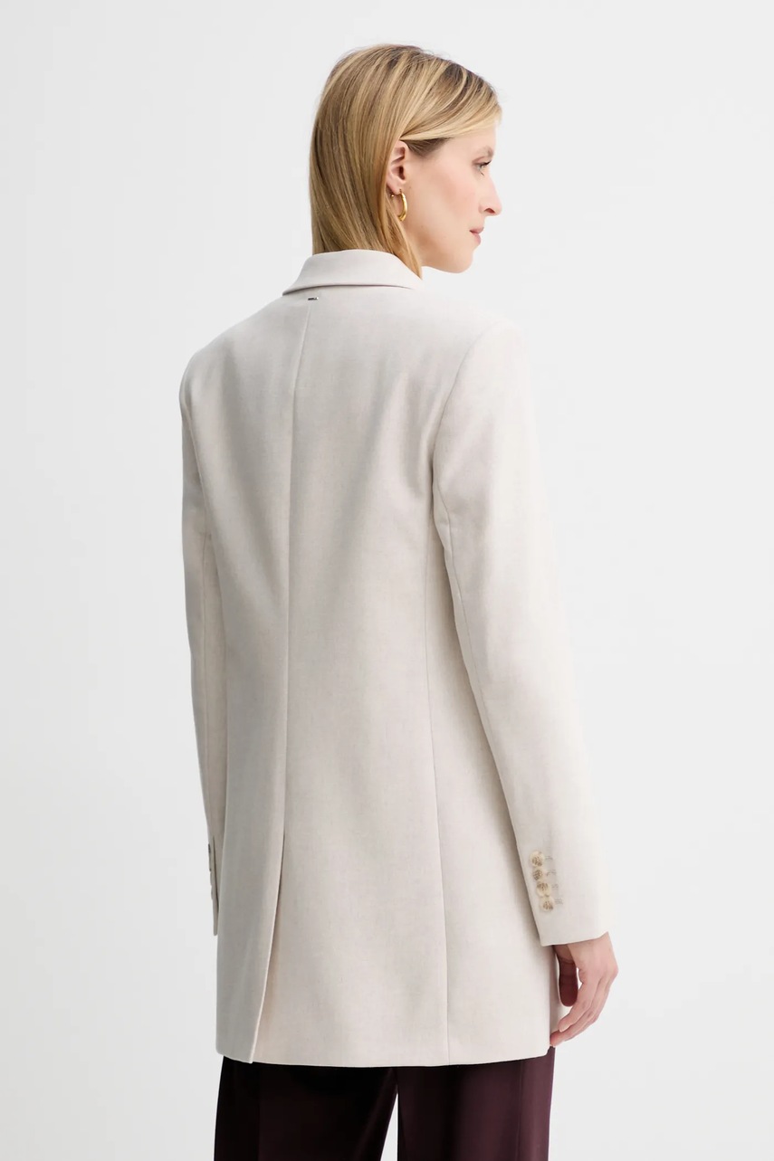 Μπουφάν με μαλλί BOSS χρώμα: μπεζ, 50548736 φωτογραφία