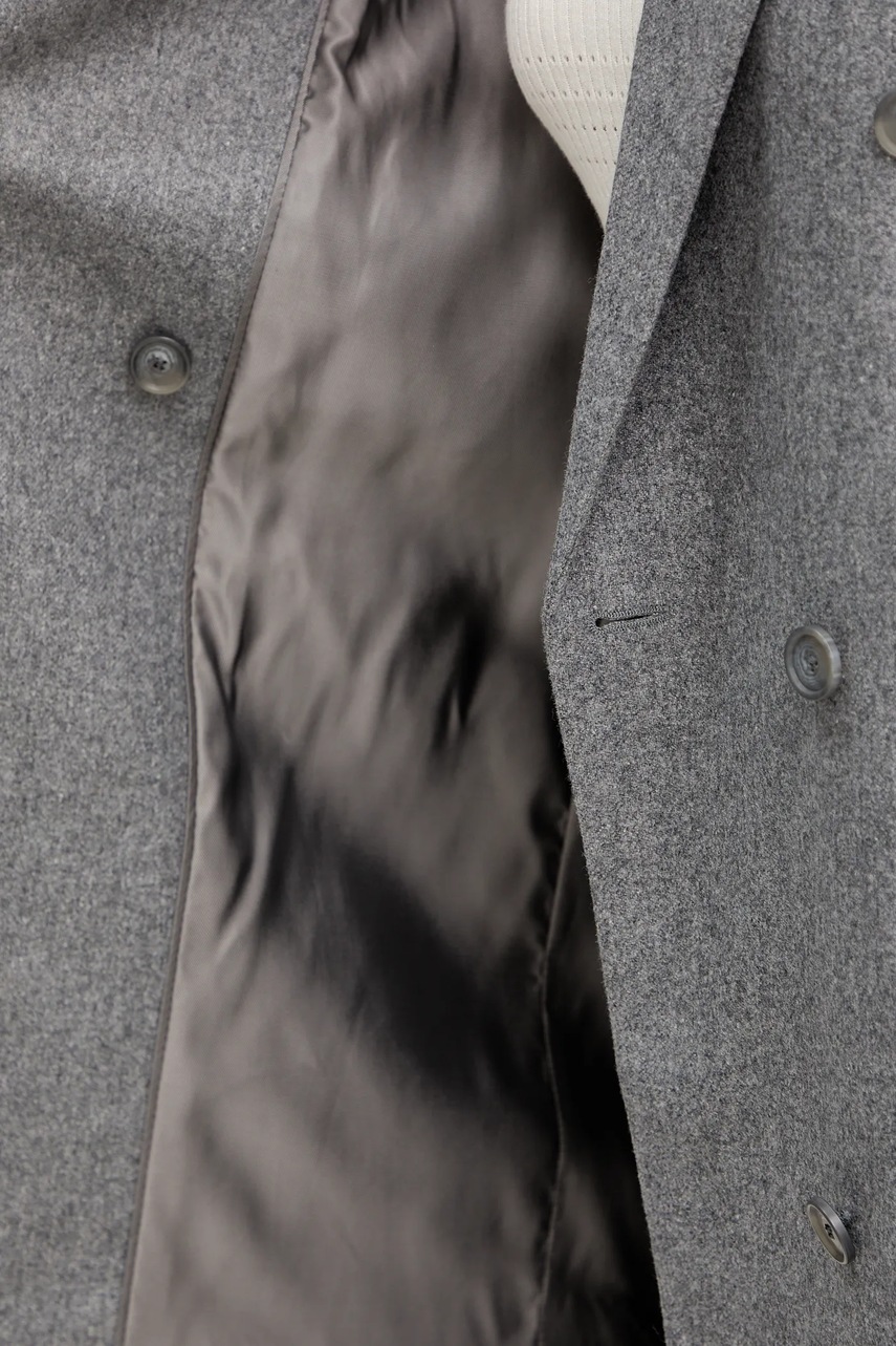 Μπουφάν με μαλλί BOSS χρώμα: γκρι, 50548736 φωτογραφία