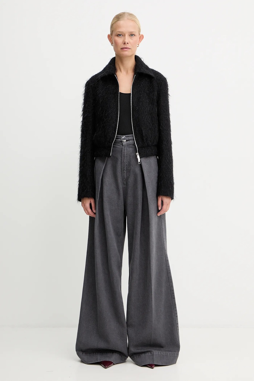 Куртка с добавлением шерсти BOSS цвет чёрный демисезонная 50549159