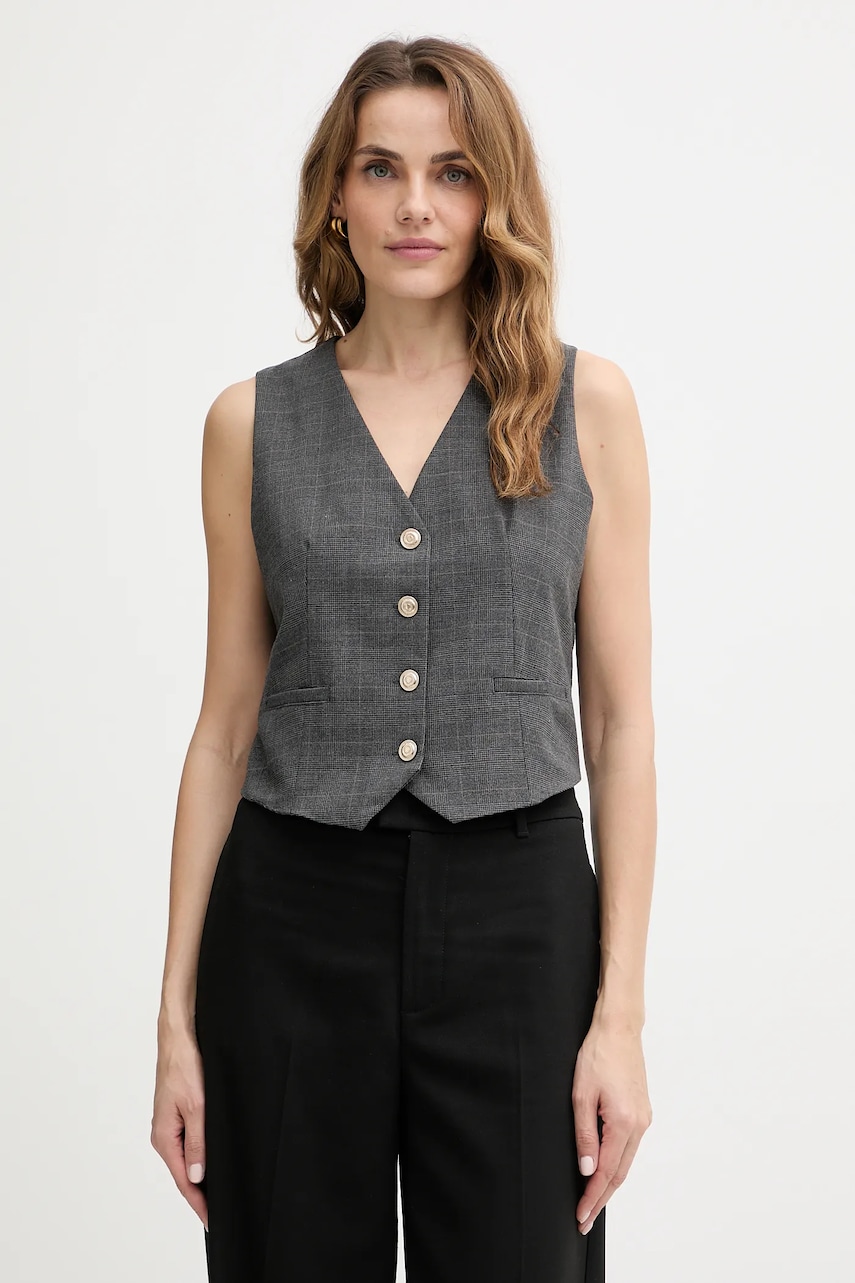 Morgan vesta culoarea gri, un singur rand de nasturi, CAMME.F