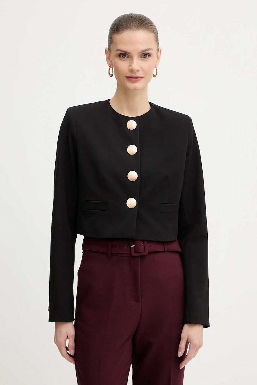 Morgan sacou culoarea negru, un singur rând de nasturi, uni, VPIE.F