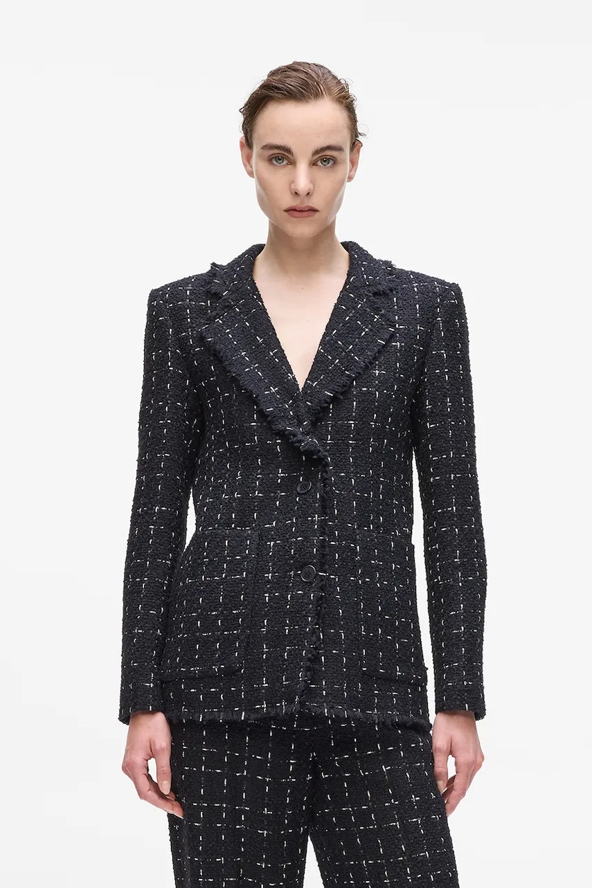 Karl Lagerfeld sacou culoarea maro, un singur rând de nasturi, uni, A4W14033