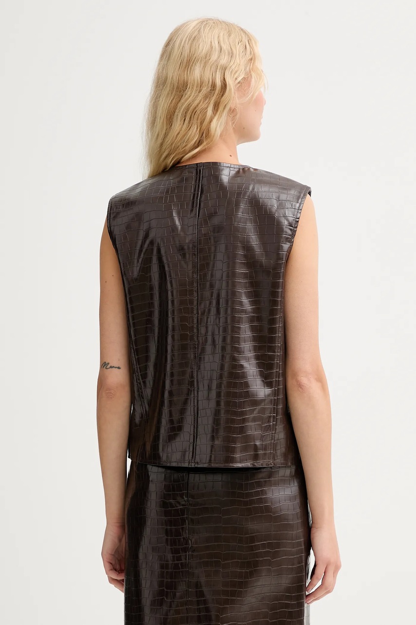 Γιλέκο ISABELLE BLANCHE χρώμα: καφέ, IS25FW-C027-T006 φωτογραφία