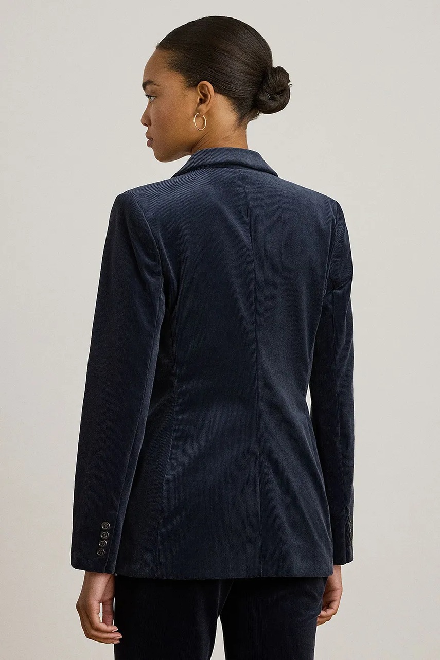 Пиджак Lauren Ralph Lauren цвет синий двубортный однотонный 200P03549