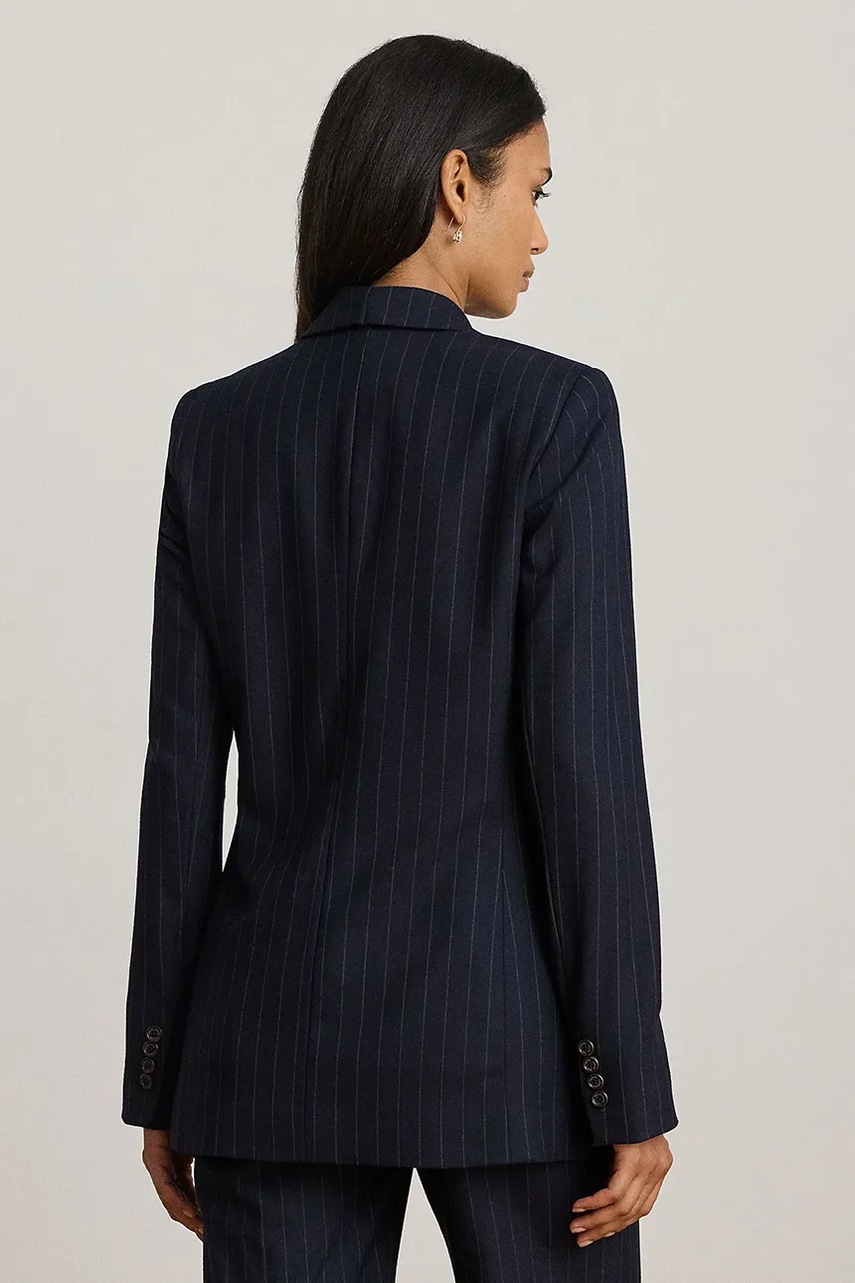 Пиджак Lauren Ralph Lauren цвет синий двубортный однотонный 200979816