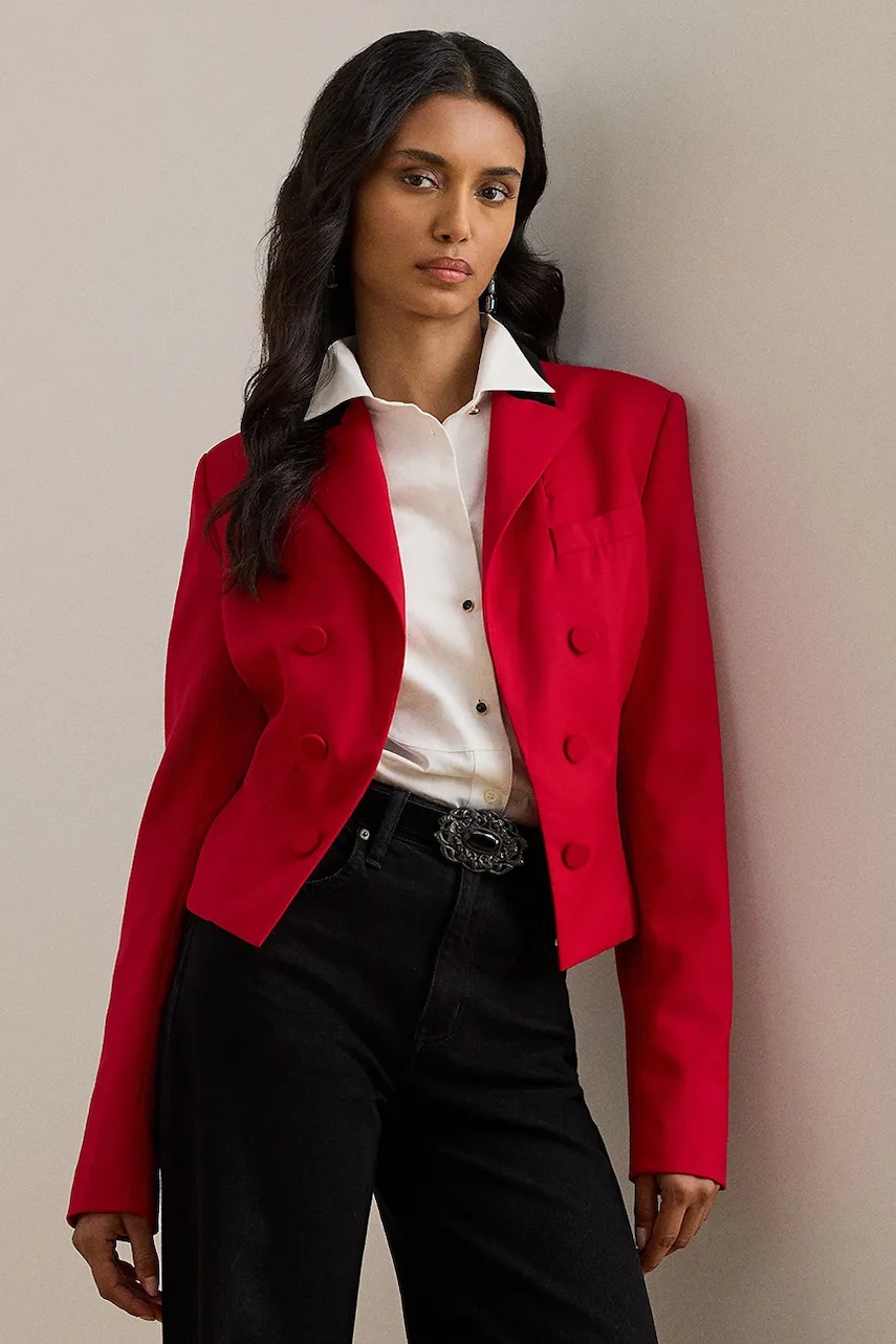 Σακάκι με προσθήκη μάλλινου υφάσματος Lauren Ralph Lauren