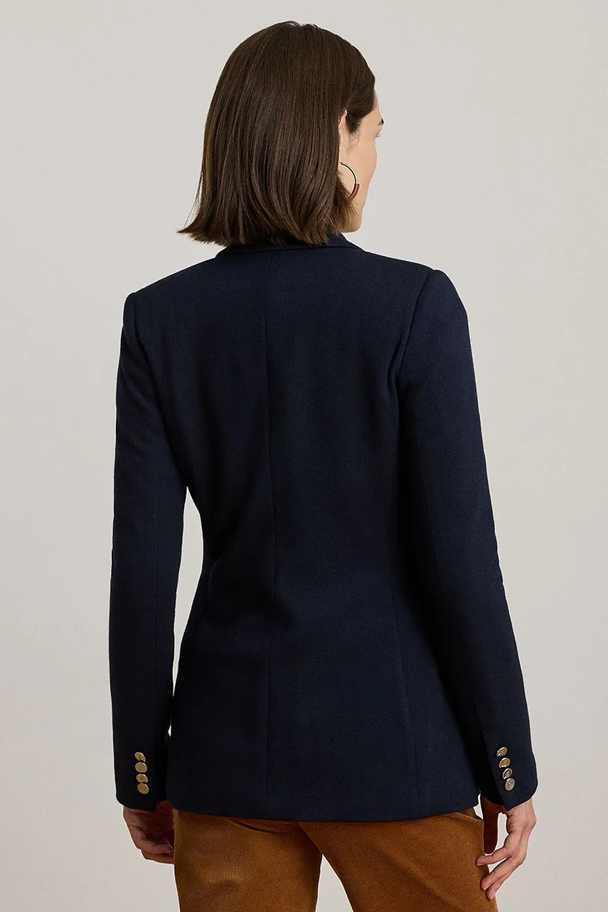 Пиджак Lauren Ralph Lauren цвет синий однобортный однотонный 200980021