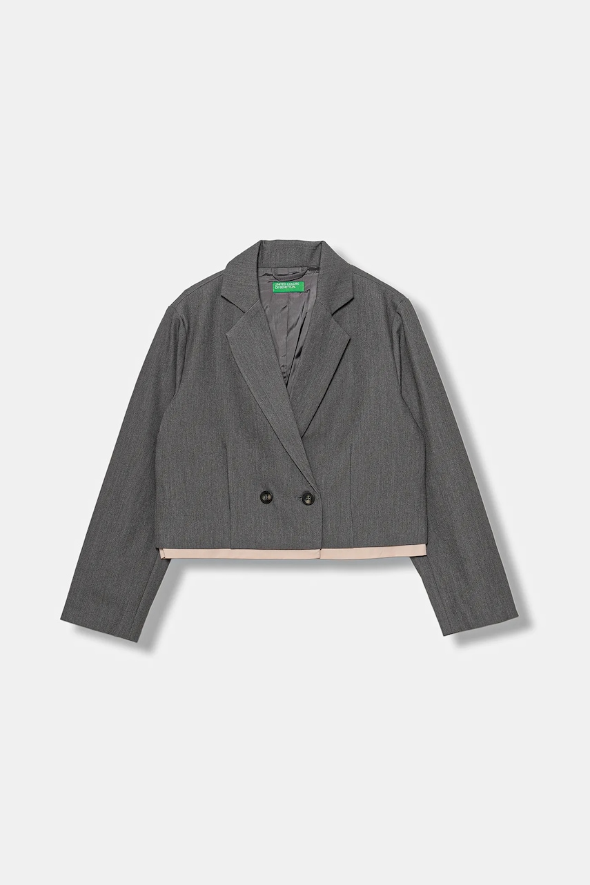 United Colors of Benetton sacou copii culoarea gri, 20ZBCW00M United Colors of Benetton sacou copii culoarea gri, 20ZBCW00M