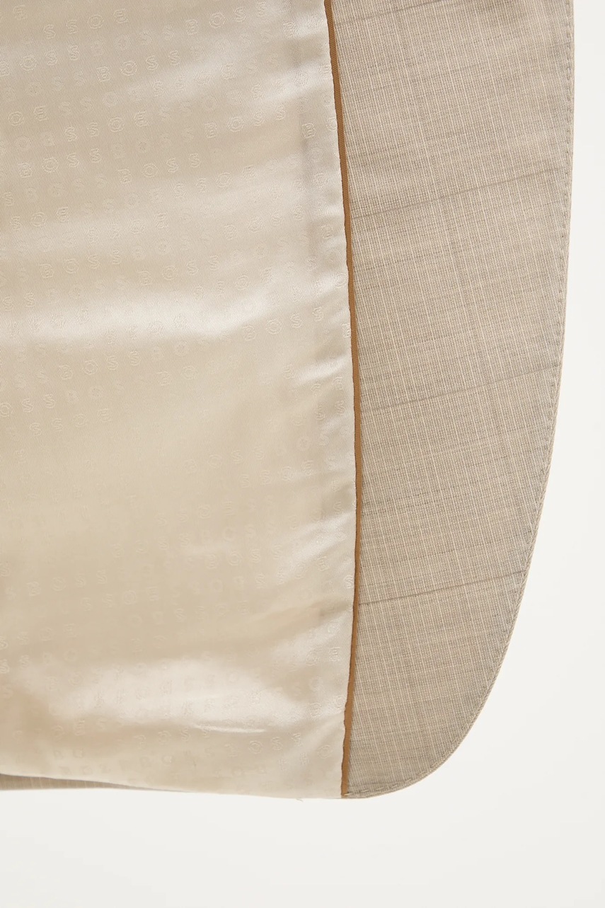 Μάλλινο κοστούμι BOSS χρώμα: μπεζ, 50546099 φωτογραφία