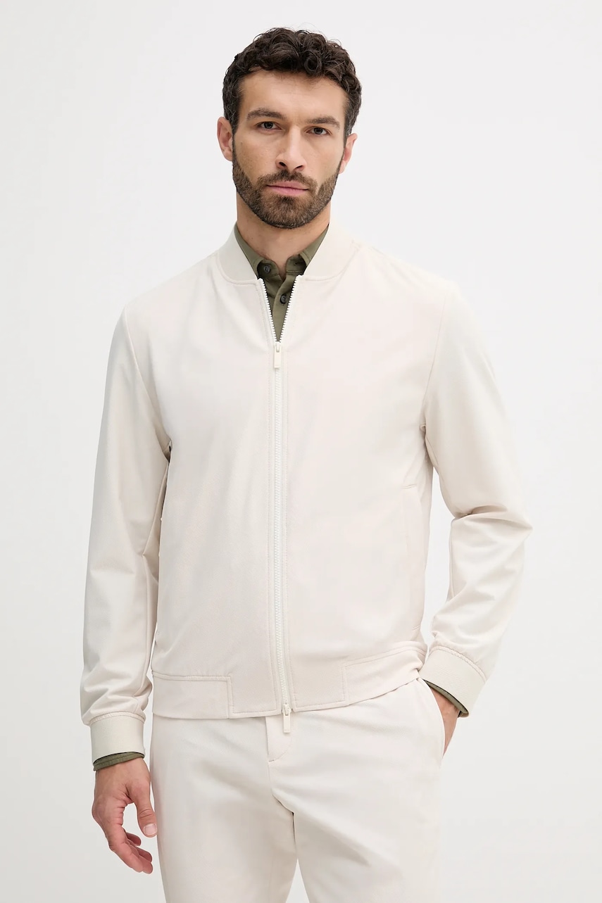 BOSS geacă bomber culoarea bej, de tranziție, 50545795