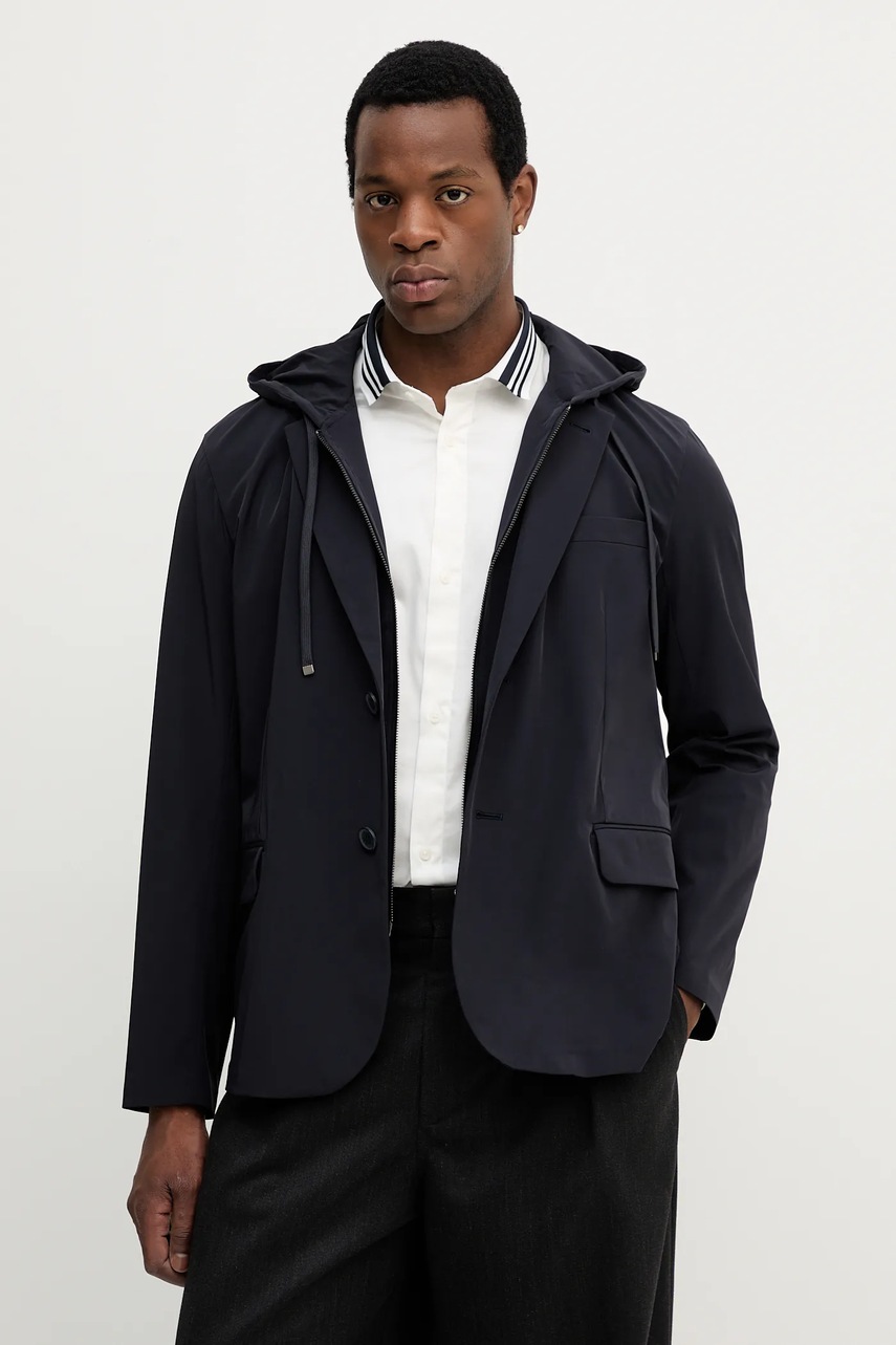 Levně Sako Armani Exchange pánské, tmavomodrá barva, XM001199 AF16635