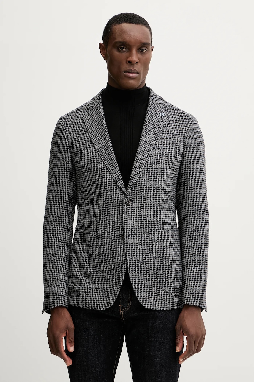 Joop! jachetă cu lână culoarea gri, 30048819