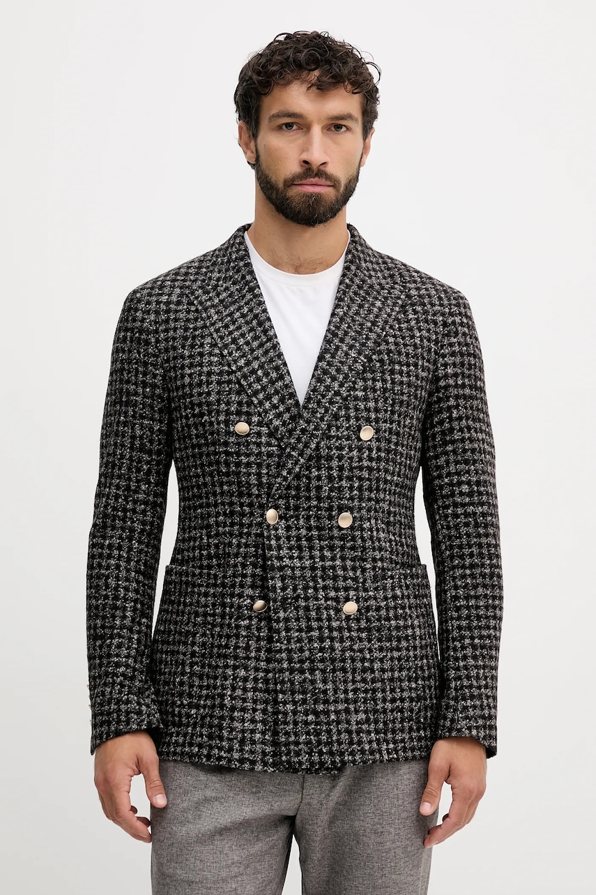 Joop! jachetă cu lână culoarea gri, 30048868