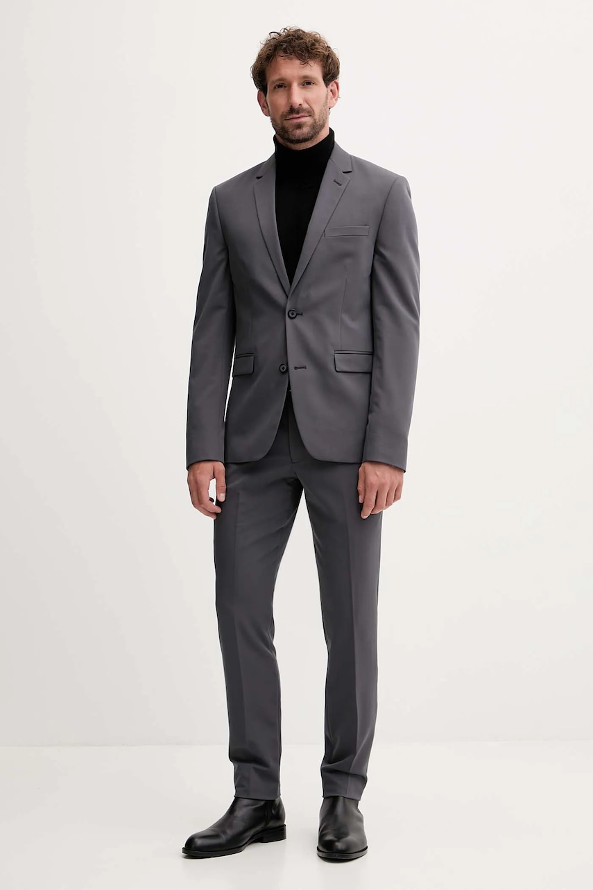 Lindbergh costum culoarea gri, uni, 30-606900