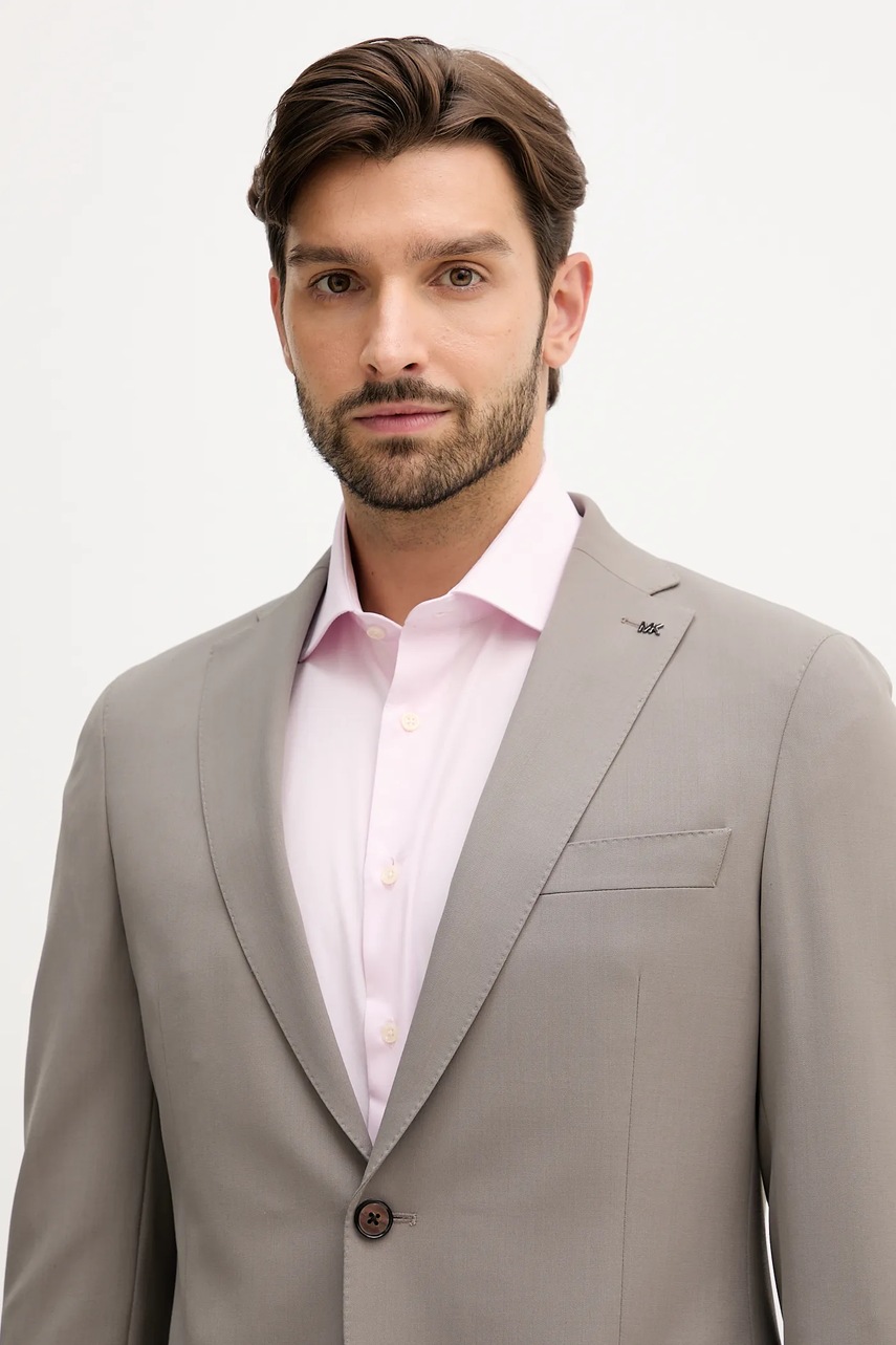 Κοστούμι με προσθήκη μαλλιού Michael Kors χρώμα: καφέ, MD0MD91257 φωτογραφία