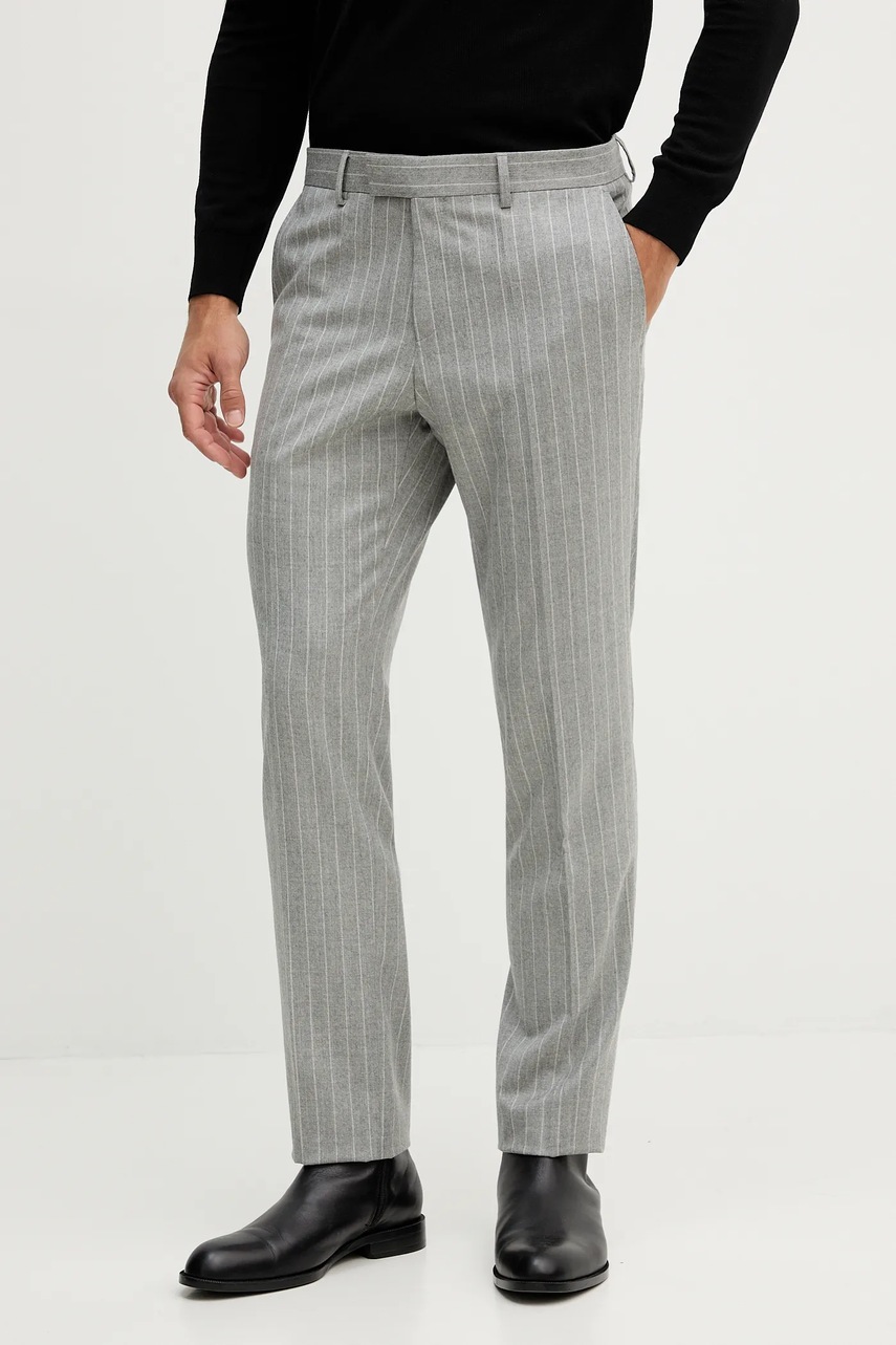 Μάλλινο κοστούμι BOSS χρώμα: γκρι, 50551756 φωτογραφία