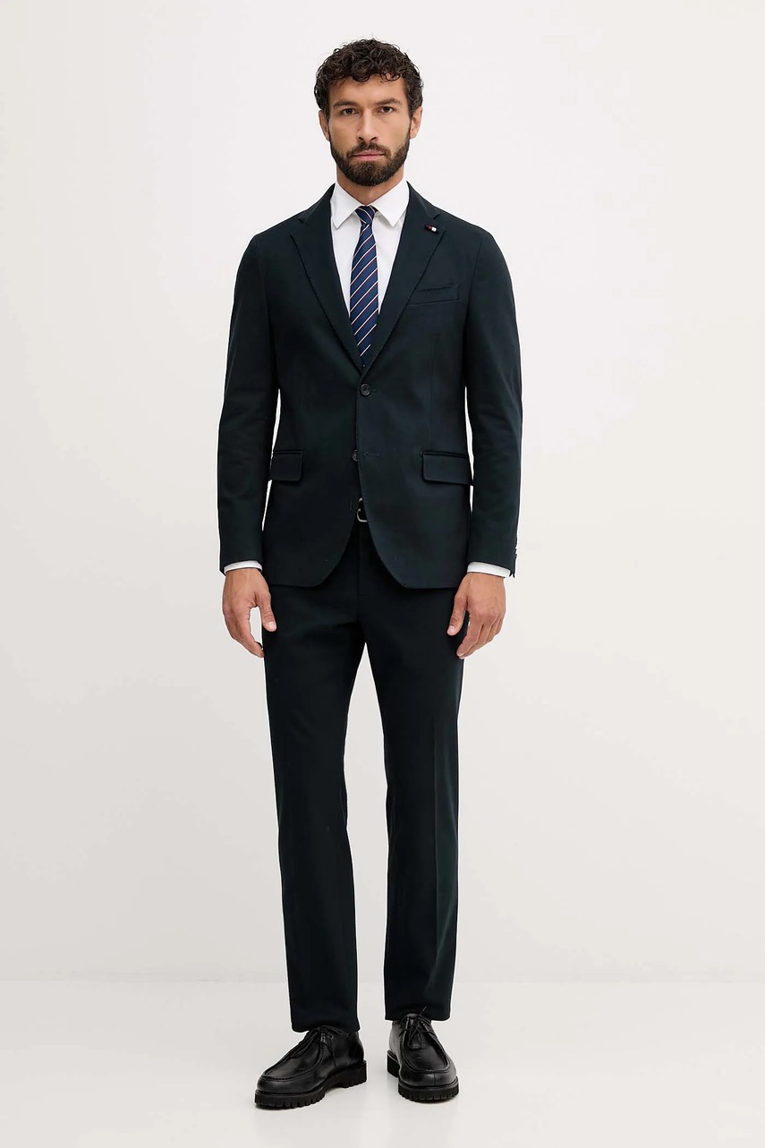 Levně Oblek Tommy Hilfiger pánský, tmavomodrá barva, FSTHL0628.FSTH400