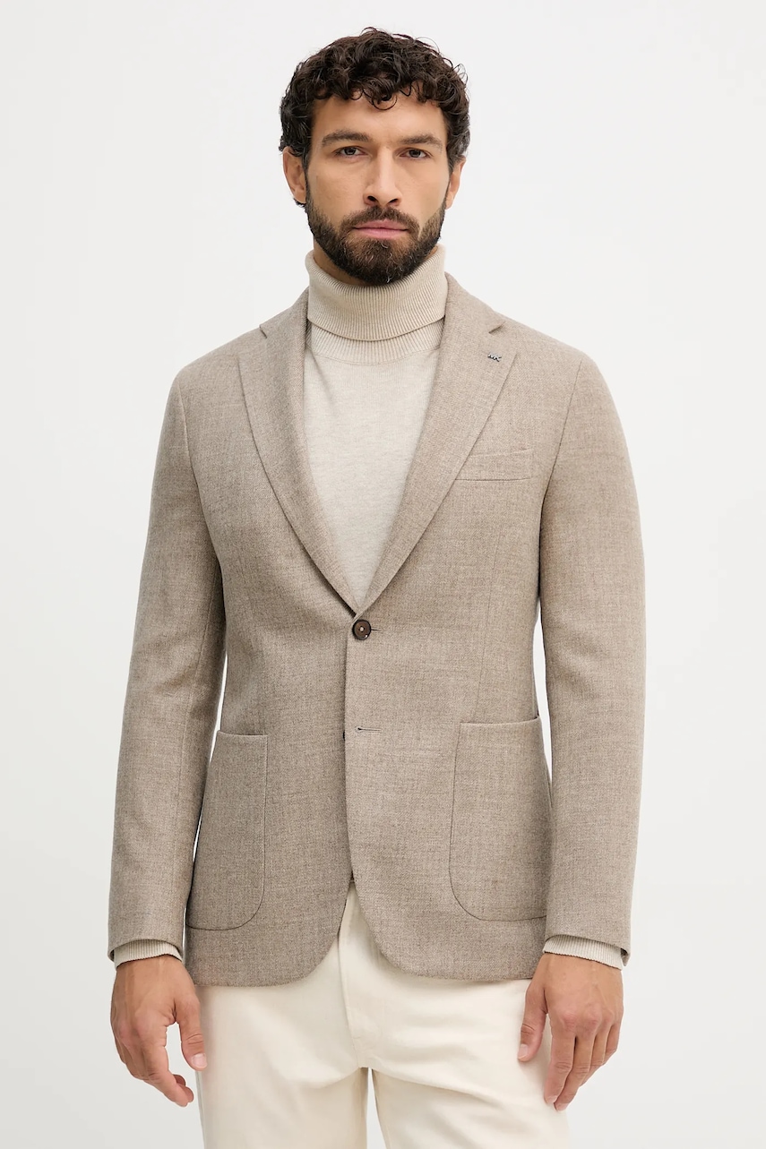 Michael Kors geacă de lână culoarea bej, MK0BL01087