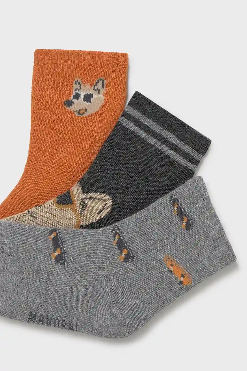 Носки Mayoral 3 шт цвет оранжевый 10008