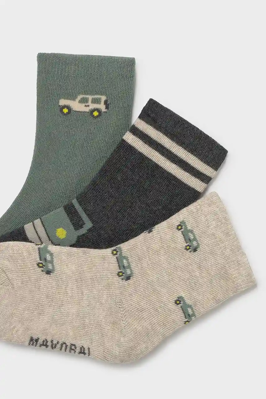Носки Mayoral 3 шт цвет зелёный 10008