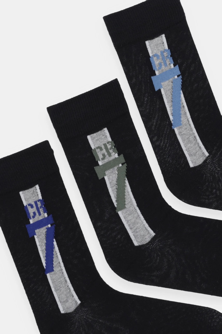 Детские носки CR7 Cristiano Ronaldo 3 шт цвет чёрный 8470 в Хмельницком Детские носки CR7 Cristiano Ronaldo 3 шт цвет чёрный 8470 в Хмельницком