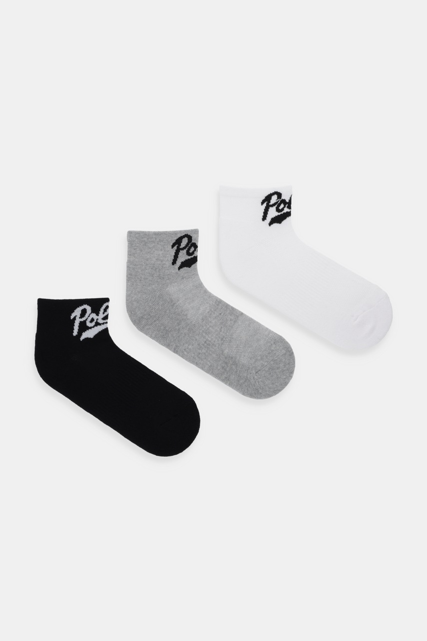 Levně Ponožky Polo Ralph Lauren 3-pack šedá barva, 455982944