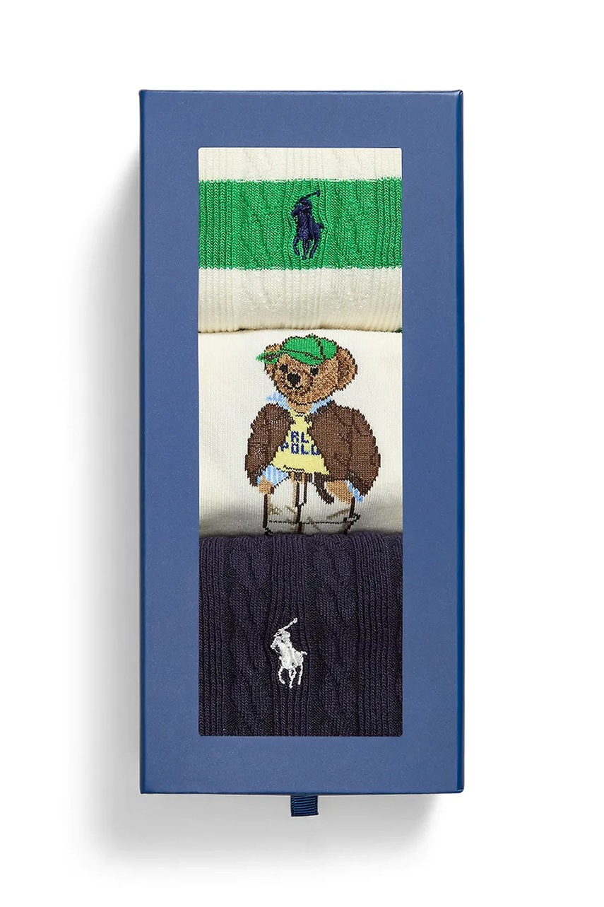 Носки Polo Ralph Lauren 3 шт цвет бежевый 455982947