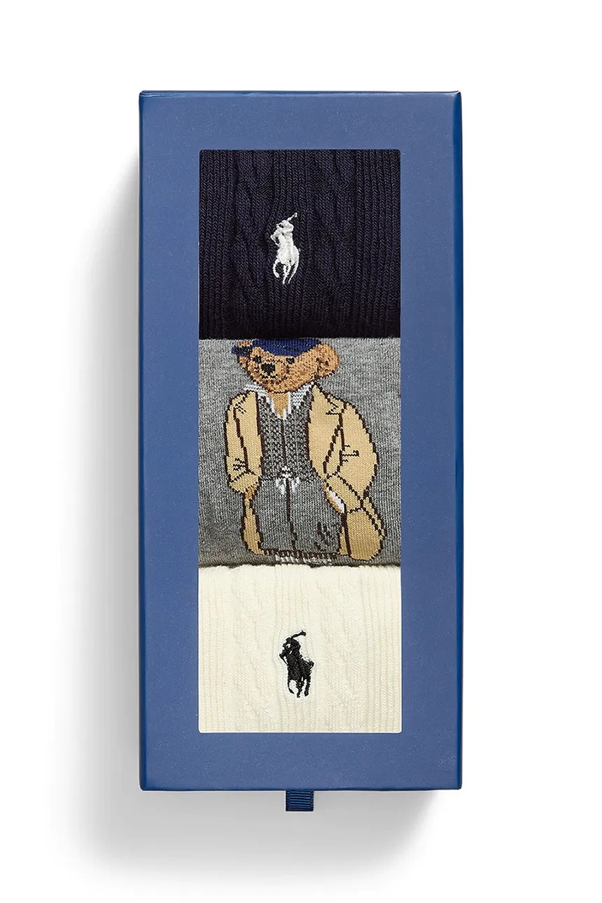 Носки Polo Ralph Lauren 3 шт цвет синий 455982948
