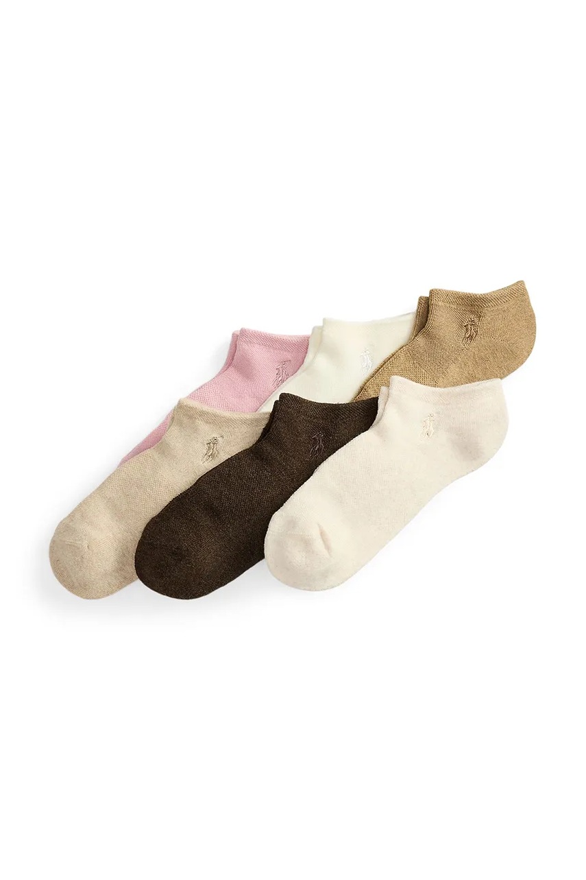 Levně Ponožky Polo Ralph Lauren 6-pack béžová barva, 455982966