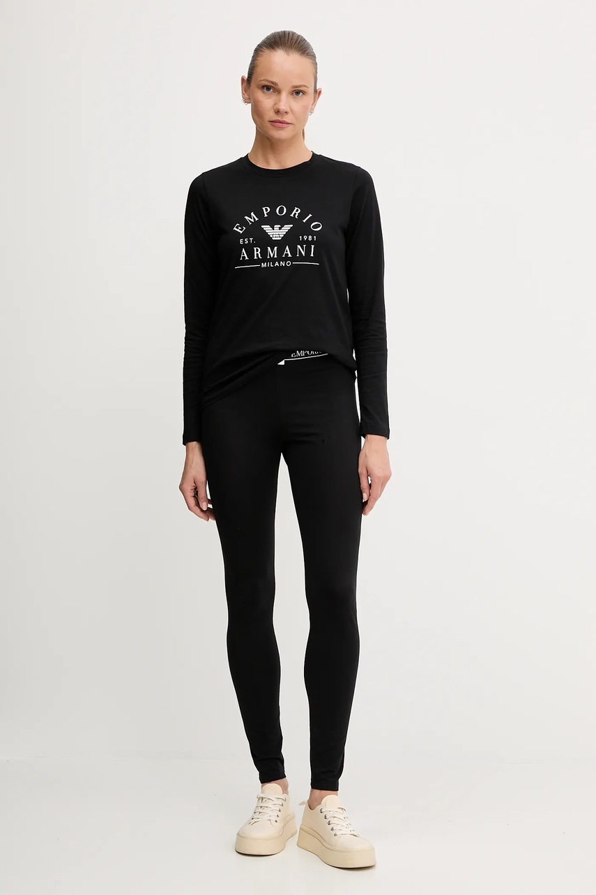 Леггинсы лаунж Emporio Armani Underwear цвет чёрный однотонная EW001901 AF15345