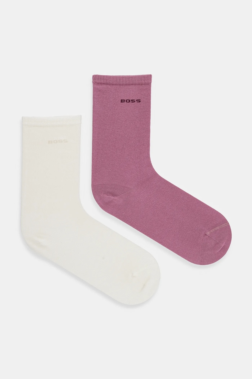 BOSS șosete 2-pack culoarea roz, 50543398