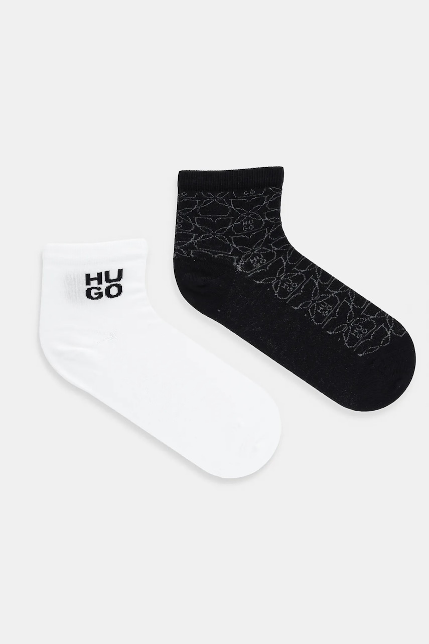 HUGO șosete 2-pack culoarea negru, 50543179
