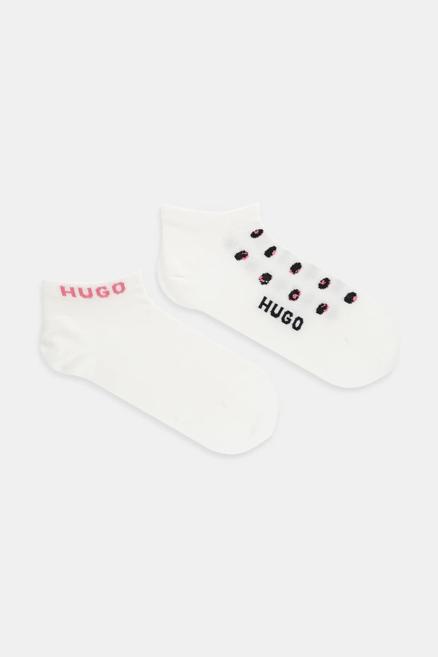 HUGO șosete 2-pack culoarea bej, 50545114