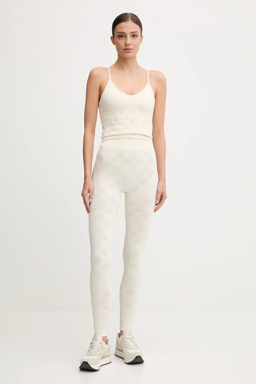 Леггинсы Guess PEONY цвет бежевый с аппликацией V5YB09 Z3OA0 Леггинсы Guess PEONY цвет бежевый с аппликацией V5YB09 Z3OA0