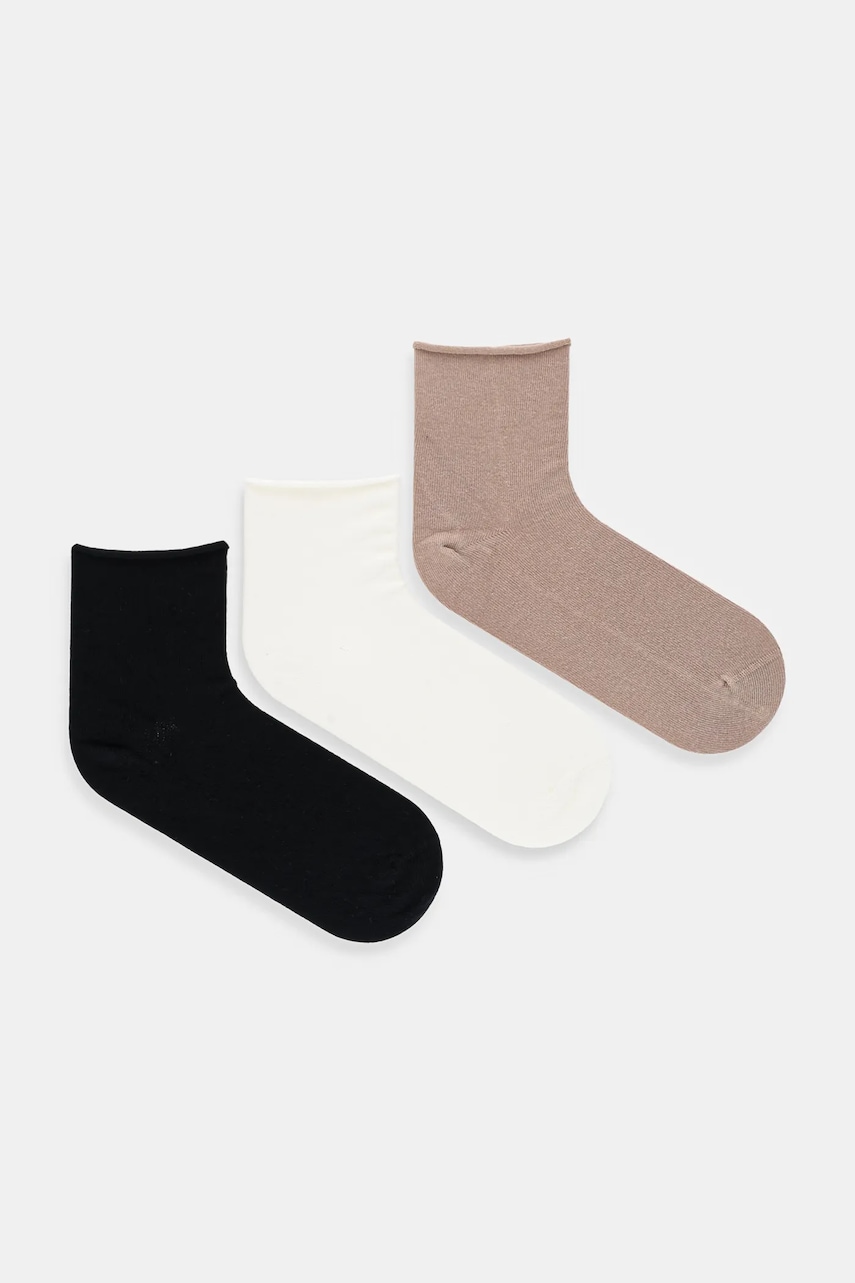 United Colors of Benetton șosete 4-pack culoarea bej, 6AO5E2155