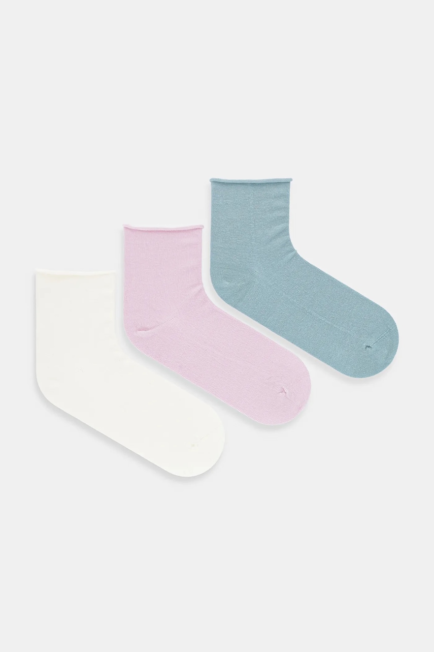 United Colors of Benetton șosete 4-pack culoarea bej, 6AO5E2155
