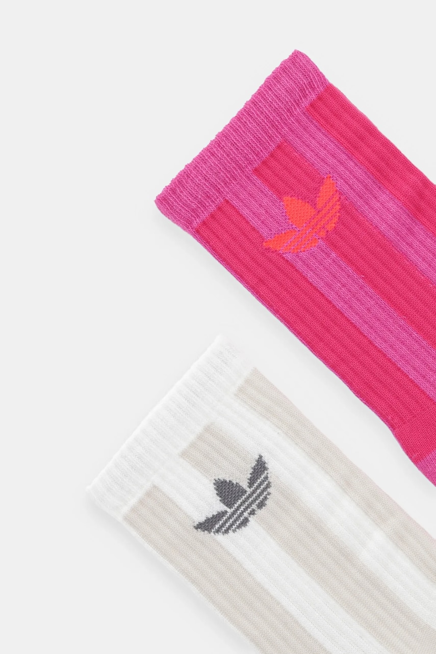 Носки adidas Originals Striped 2 шт цвет розовый JW2987 Носки adidas Originals Striped 2 шт цвет розовый JW2987