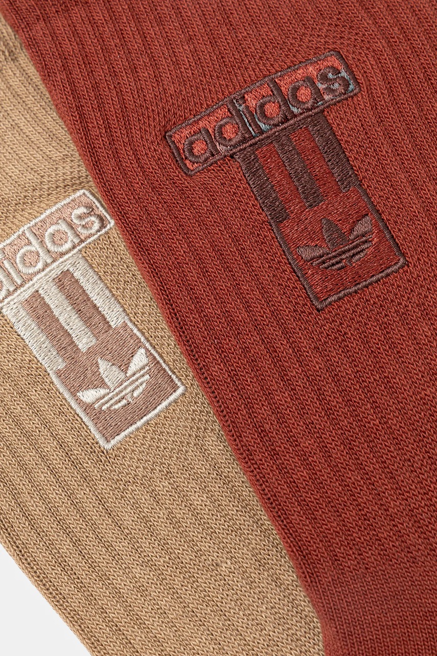 Носки adidas Originals Adibreak 2 шт цвет коричневый JX5196